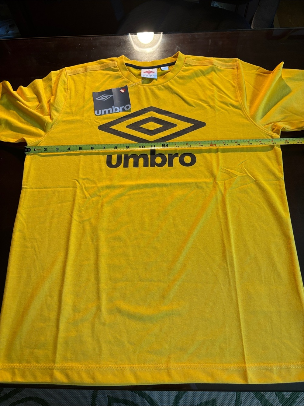 Umbro Men’s Yellow Logo Short Sleeve Tee
